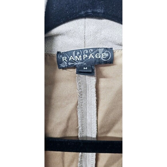 RAMPAGE  Moto jacket drape front faux suede (M) - Picture 3 of 4